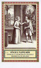 93-56 S. San FILIPPO NERI DISTINGUE LE VISIONI CELESTI DA QUELLE INGANNEVOLI DEL MALIGNO